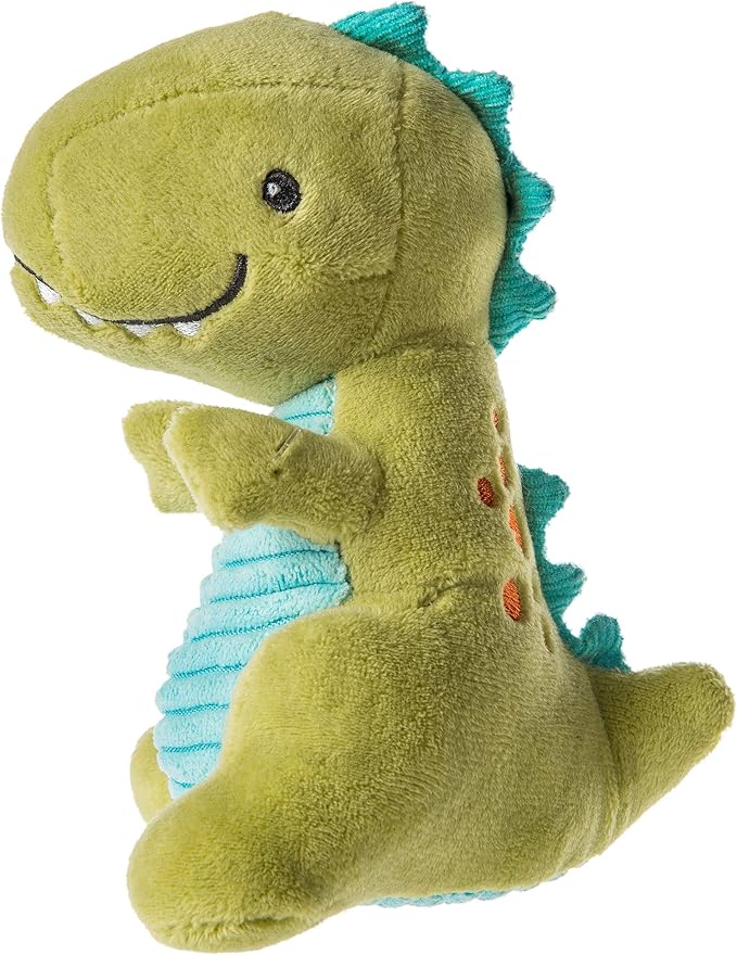 Mary Meyer Pebblesaurus Soft Toy Baby Rattle, 5-Inches, Green Dino