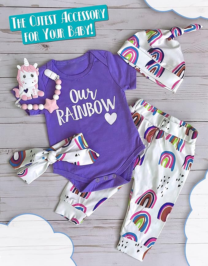 Unicorn Silicone Teething Toy! 100% Safe, Non-Toxic, BPA Free and Effective for Teething Pain Relief...Adorable Unicorn Teether Designed for a Happy Baby!