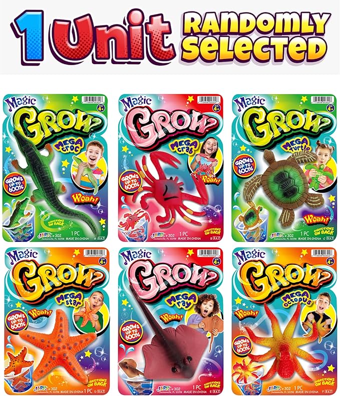 JA-RU Magic Grow Ocean Themed Assorted Beach Life Sea Creatures Pool Toys