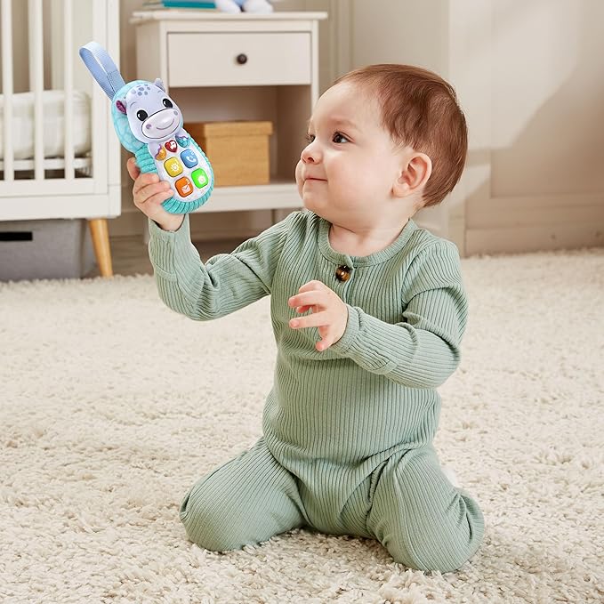 Vtech Baby Hippo Mobile Phone - Hippo Toy Phone with 5 Songs and 15 Melodies - for Children 6-36 Months, 80-566804