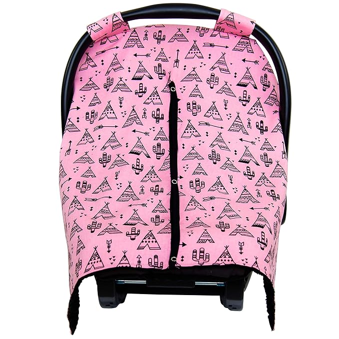 JLIKA Baby Car Seat Canopy Cover - Infant Canopy Cover for Newborns Infants Babies Girls Boys Best Shower Gift for carseats (Mermaid)