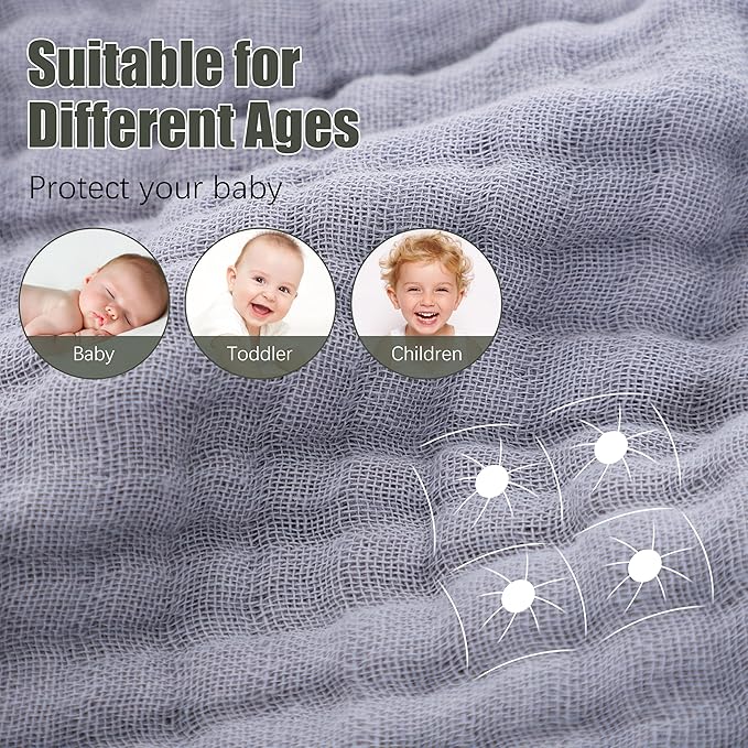 Spotted Play 2 Pack Hooded Baby Towels - 100% Muslin Cotton for Newborns, Infants, Toddlers - Large 32x32Inch Size - Highly Absorbent and Essential for Newborn Care, White and Grey