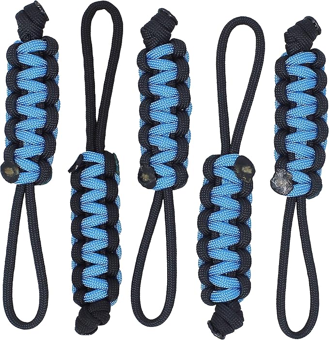 BubbasGarageTv - Large Heavy Duty Paracord Zipper Pulls (Customizable)