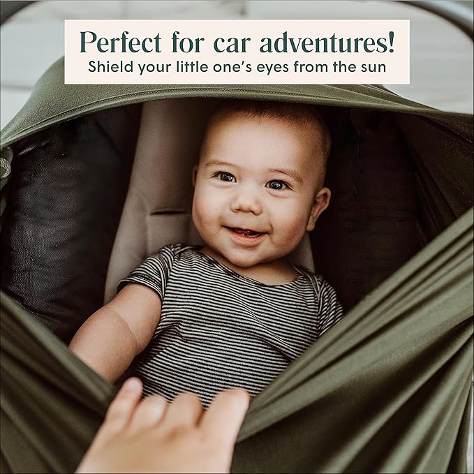 Simka Rose Car Seat Cover for Babies – Multipurpose, Breathable Nursing Cover and Baby Car Seat Canopy - 360 Coverage - Breastfeeding Privacy, Shopping Cart and High Chair Cover - Newborn Essential