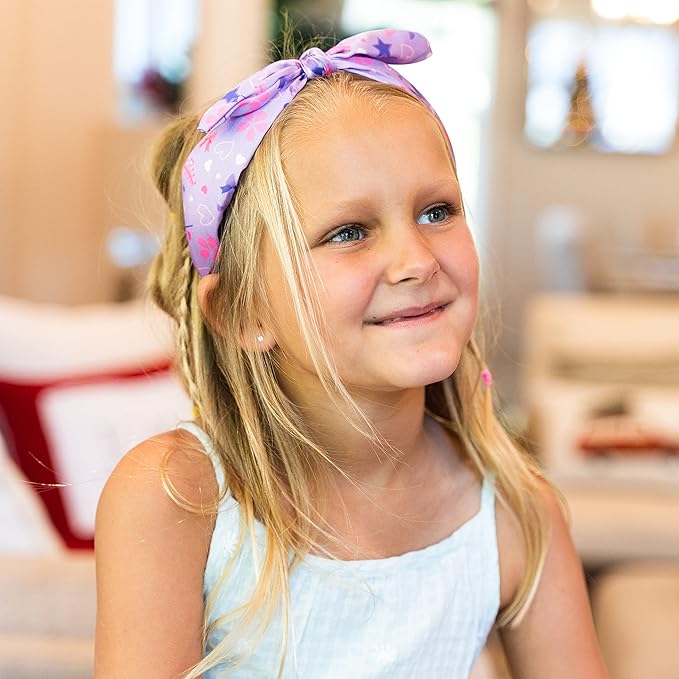 FROG SAC Princess Knotted Headbands for Girls, Toddlers, and Kids - Knot Hair Bands, Rabbit Ear Head Bands, Heart Daisy Hair Accessories