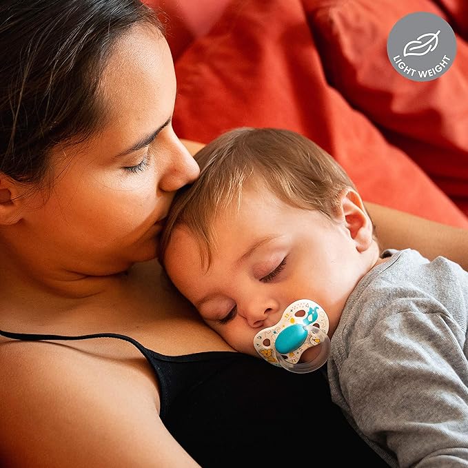 Medela Baby Pacifier | Day and Night Glow in The Dark | 6-18 Months | 2-Count, Lightweight | BPA-Free | Supports Natural Suckling | Eat Local and 24/7 Milkbar