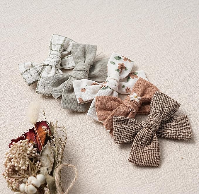 Hair Bows Clips for Girls,10 Pack Handmade Hair Accessories Barrettes Alligator Clips for Baby Toddler Infant School Gifts