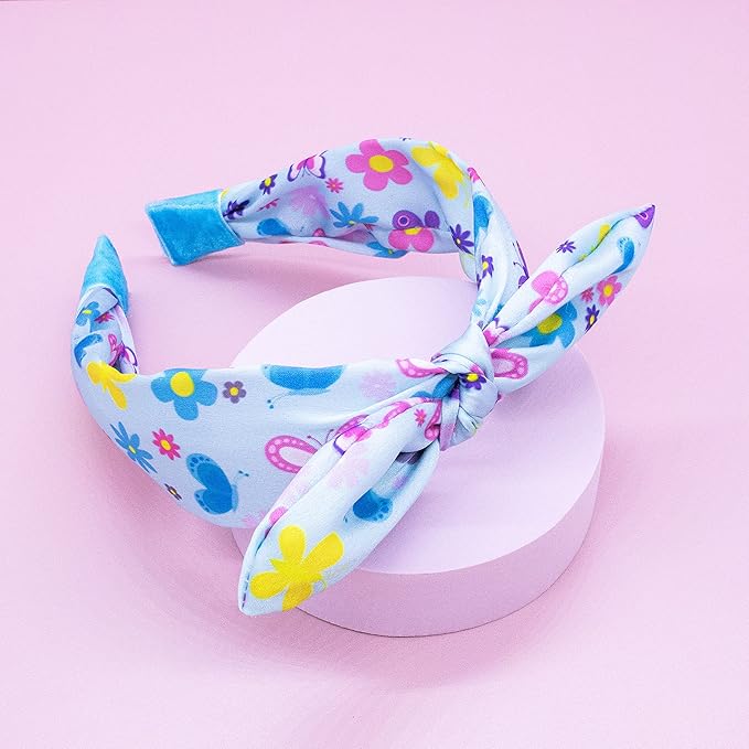 FROG SAC Rabbit Ear Headband for Girls, Knotted Toddler Bow Headbands for Kids, Cute Child Butterfly Knot Hair Bands for Toddlers, Hard Flower Head Band for Children, Daisy Girl Hair Accessories