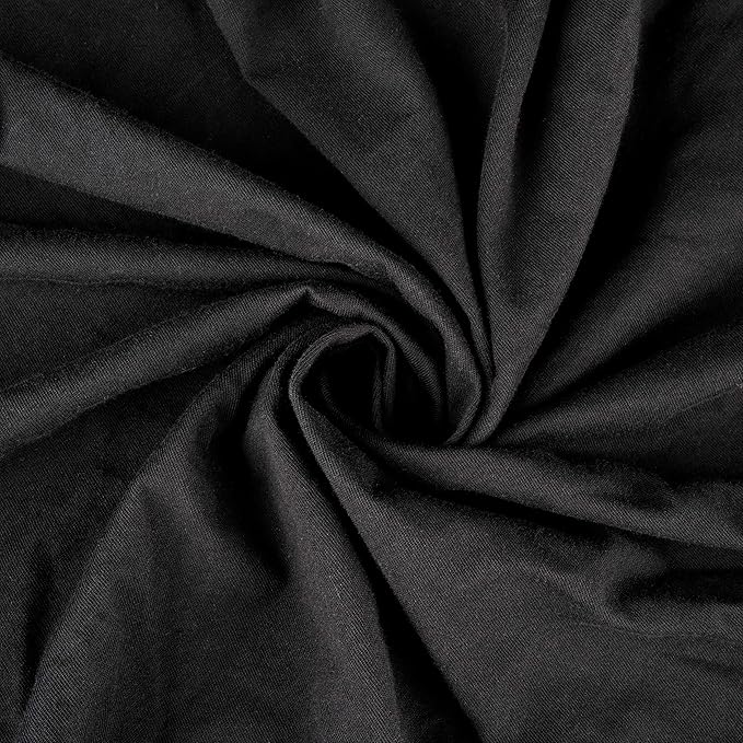 SheetWorld Baby Fitted Bassinet Sheet Fits Nuna Mixx 12 x 29 inches, 100% Cotton Jersey Hypoallergenic Sheet, Unisex Boy Girl, Solid Black, Made in USA