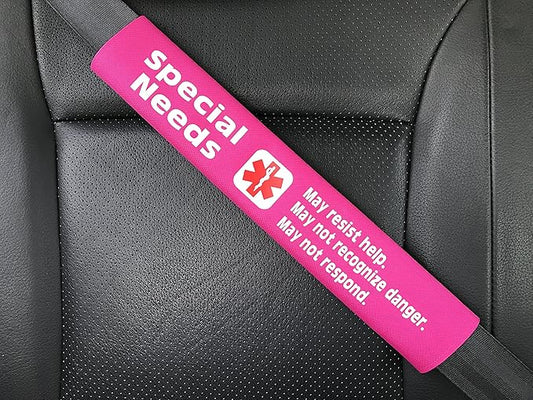 Autism Safety Awareness Products Special Needs Medical Alert Seat Belt Cover