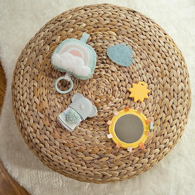 Ingenuity Calm Springs Soothing Essentials Gift Set - Musical Toy, Rattle, Mirror, 2 Teethers for Baby