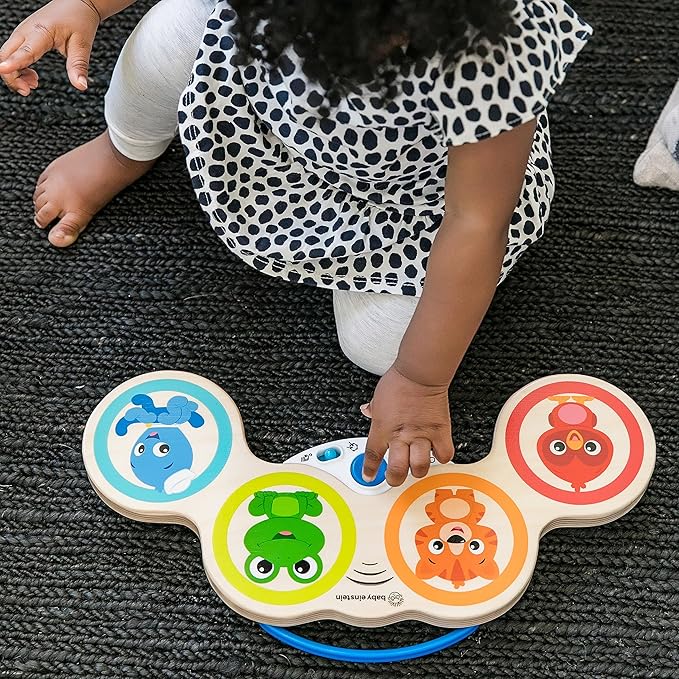 Baby Einstein Magic Touch Wooden Drum Musical Toy, Ages 6 Months Plus