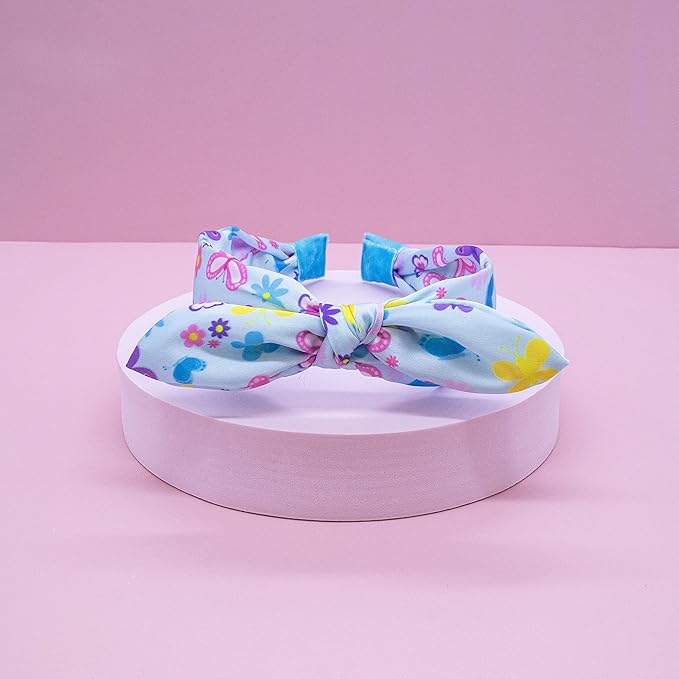 FROG SAC Rabbit Ear Headband for Girls, Knotted Toddler Bow Headbands for Kids, Cute Child Butterfly Knot Hair Bands for Toddlers, Hard Flower Head Band for Children, Daisy Girl Hair Accessories