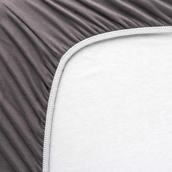 SheetWorld Baby Fitted Changing Pad Cover Sheet 16 x 33 inches, 100% Cotton Jersey Hypoallergenic Sheet, Unisex Boy Girl, Dark Grey, Made in USA