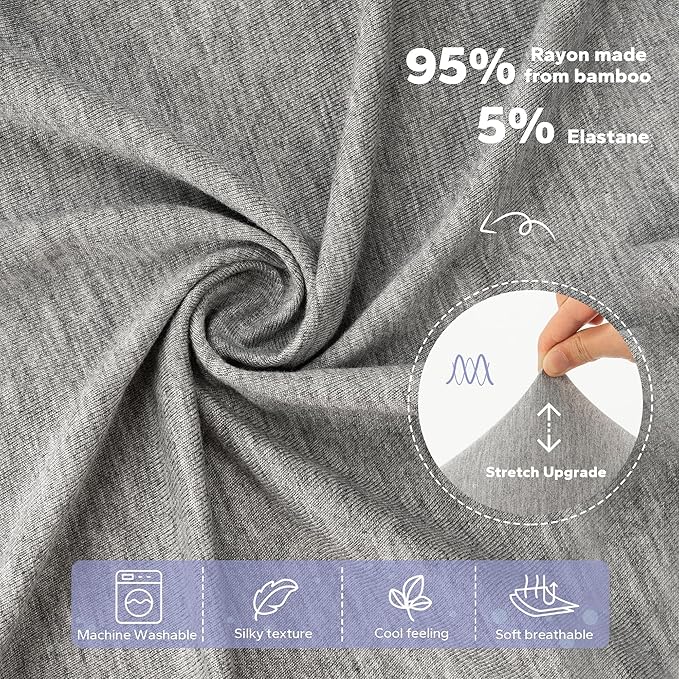 FUNUPUP Rayon Derived from Bamboo Baby Lounger Cover Compatible with Snuggle Me Lounger, Infant Lounger Pillow Cover for Newborn, Removable Elastic Newborn Lounger Cover,Cover Only, Gray