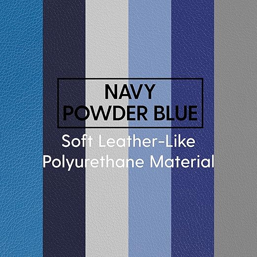 FDP SoftScape Space Saver Foldable Children's Play Mat - Soft, Sturdy 1.5 inch Thick Foam, 3-Fold Floor Mat Indoor Active Play, Tummy Time, Stretching for Kids - Navy/Powder Blue