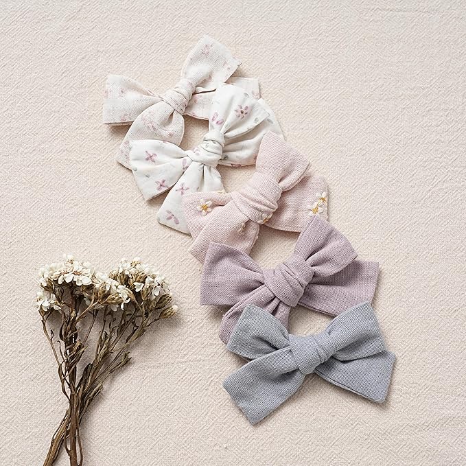 Hair Bows Clips for Girls,10 Pack Handmade Hair Accessories Barrettes Alligator Clips for Baby Toddler Infant School Gifts