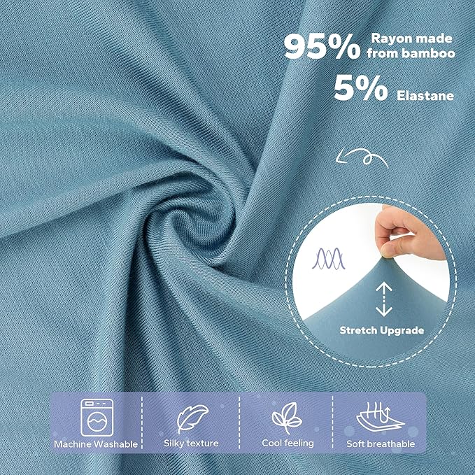 FUNUPUP Rayon Derived from Bamboo Baby Lounger Cover Compatible with Snuggle Me Lounger, Infant Lounger Pillow Cover for Newborn, Removable Elastic Newborn Lounger Cover,Cover Only,Sea Blue