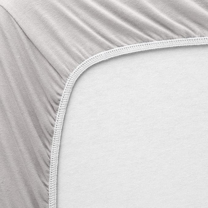 SheetWorld Fitted Baby Bassinet Sheet fits Graco My View 4 in 1 Bassinet 19 x 29, 100% Cotton Jersey, Hypoallergenic, Butter Soft, Silver Grey, Made in USA